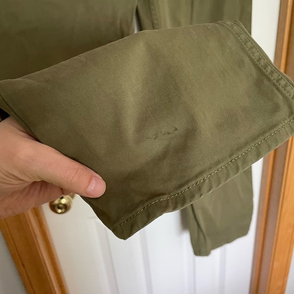 Hudson Remi High Rise Paper Bag Straight Jeans Size 27 Olive Green - Picture 5 of 12